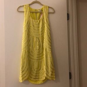 Sequin yellow dress